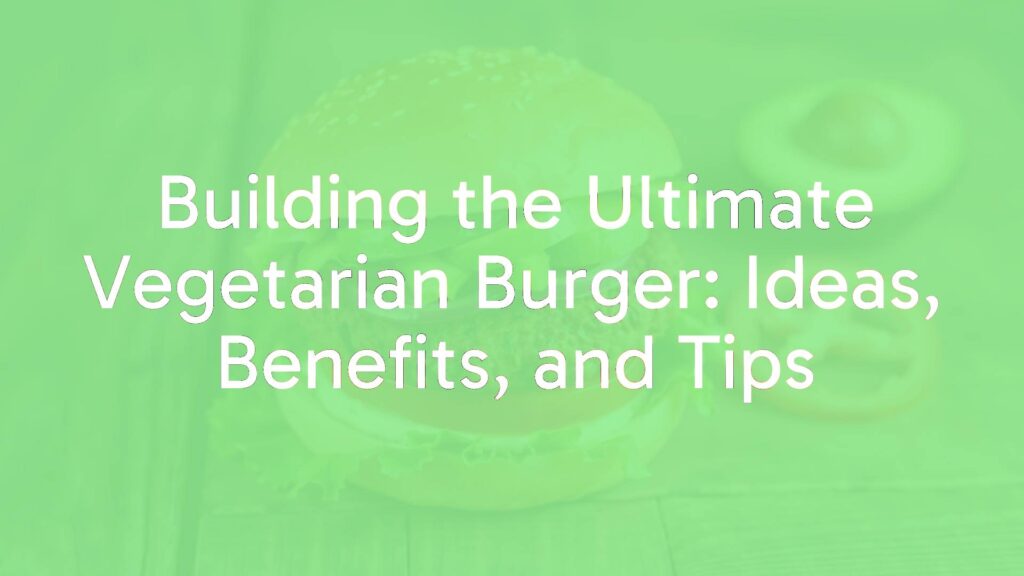 Juicy vegetarian burger on a wooden table, fresh ingredients like lettuce, tomato, and avocado, plant-based patty, colorful and appetizing, realistic style.