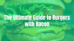 Juicy bacon burger with melted cheese, crispy bacon strips, fresh lettuce, and tomato on a toasted bun, close-up, delicious food photography, warm lighting.