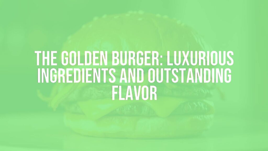 A luxurious golden burger with a shiny brioche bun, wagyu beef patty, aged cheddar, crispy onions, and truffle aioli, elegant presentation, hyperrealistic.