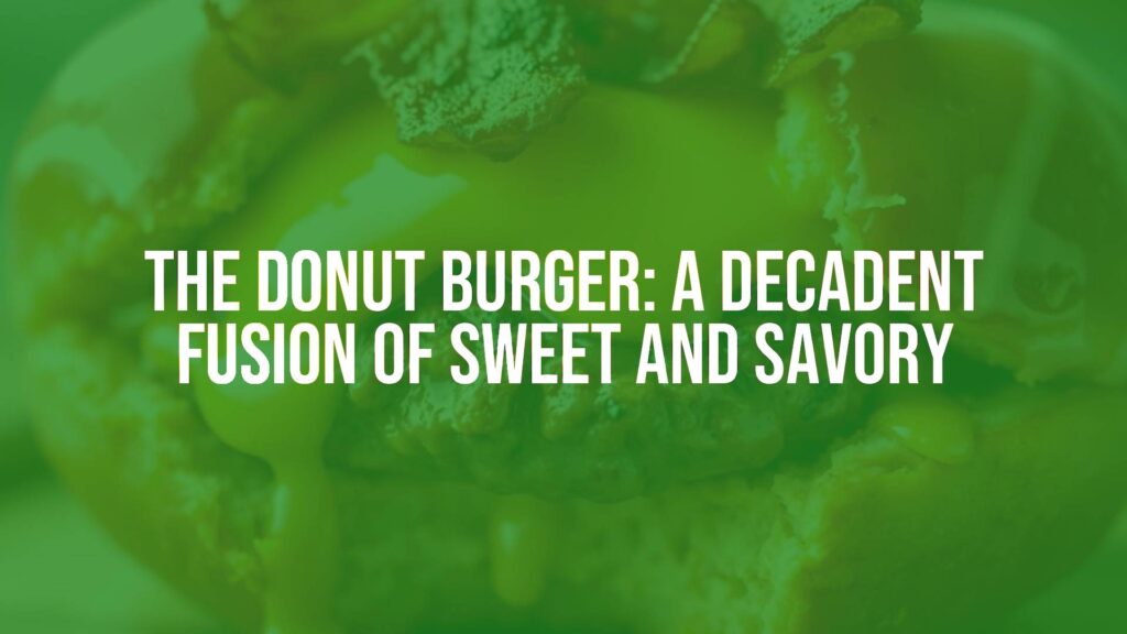 A juicy beef patty sandwiched between two glazed donuts, melted cheese dripping, crispy bacon on top, vibrant colors, hyperrealistic, close-up shot, food photography style.