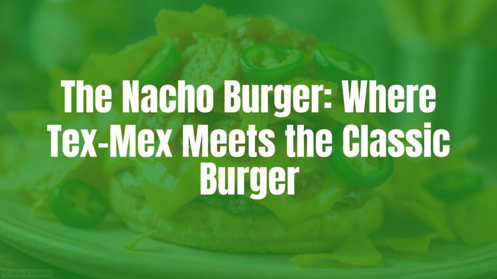 A juicy nacho burger with melted cheese, crispy tortilla chips, salsa, and jalapeños, Tex-Mex style, vibrant and appetizing, realistic.