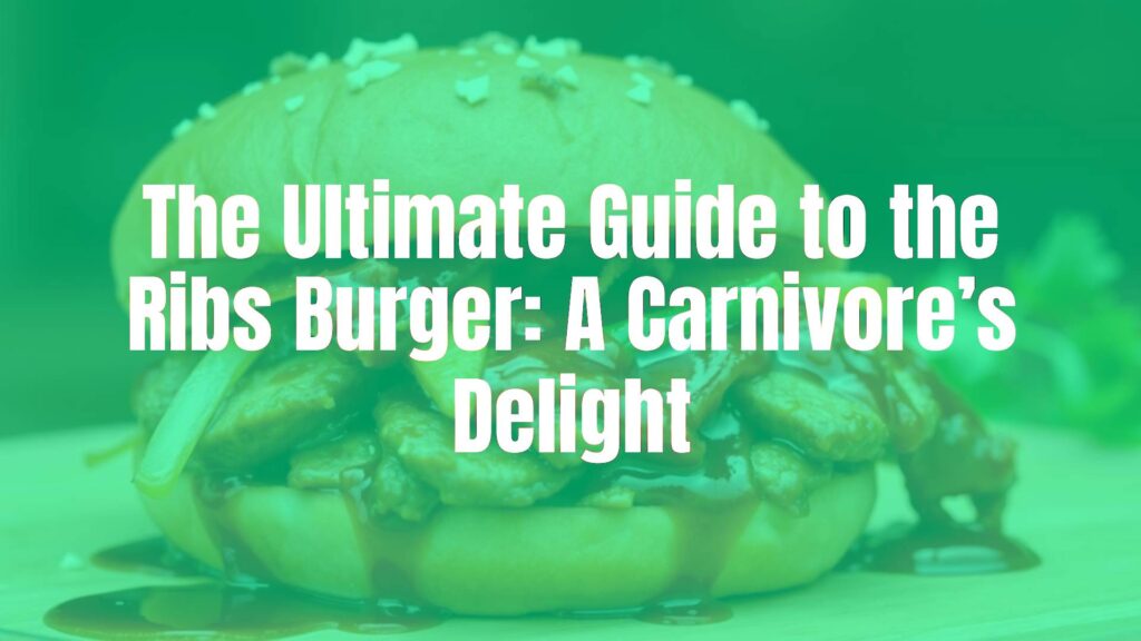 A juicy ribs burger with slow-cooked, tender meat, topped with crispy toppings and dripping with barbecue sauce, hearty and appetizing, realistic food photography.