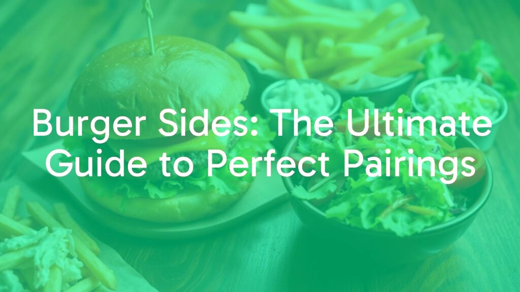 A juicy burger with crispy fries, fresh salad, and coleslaw on a wooden table, rustic and inviting, realistic.