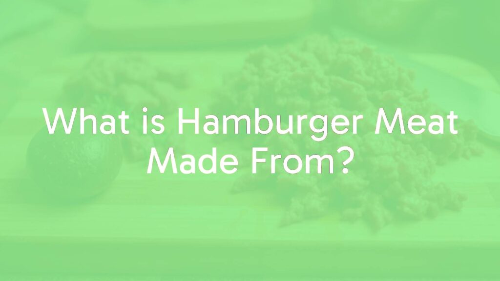 Fresh ground beef on a wooden cutting board, raw hamburger meat close-up, rustic kitchen setting, realistic.