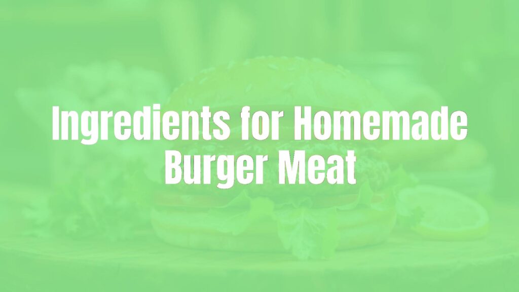 Juicy homemade burger patty with fresh ingredients, ground beef, salt, pepper, eggs, and breadcrumbs, rustic kitchen setting, warm lighting, realistic.